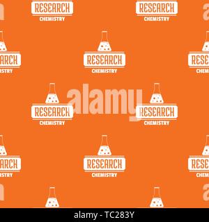 Research chemical pattern vector orange Stock Vector