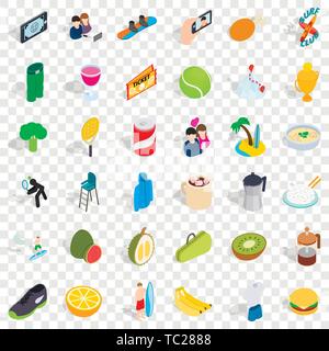 Dynamic icons set, isometric style Stock Vector