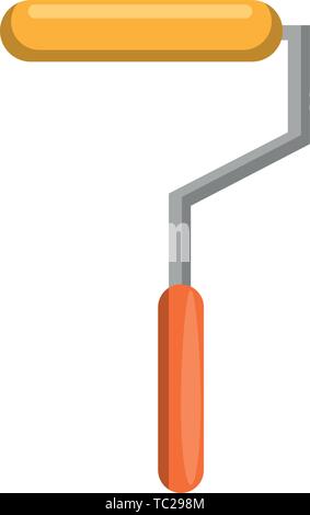 paint roller icon cartoon isolated Stock Vector