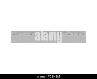 3D rendering of a ruler isolated in white studio background Stock Photo