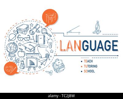 Language icons collection illustration design.vector Stock Vector