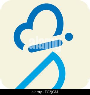 Vector illustration. Delicacy concept. Butterfly icon over human finger. Stock Vector