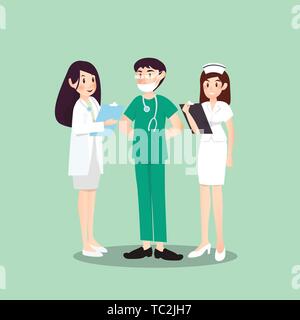 A group of professions about medical Stock Vector