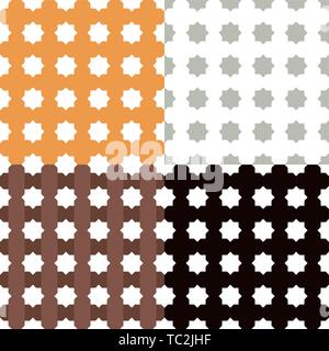 Vector illustration. Seamless jalousie texture background in four colors. Stock Vector