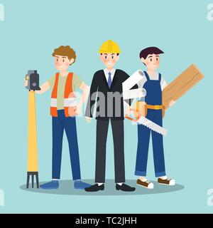 Set of different career profession people character Stock Vector