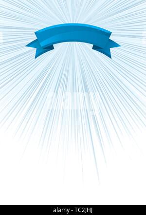 Blue ribbon banner with copy space vector Stock Vector Image & Art - Alamy