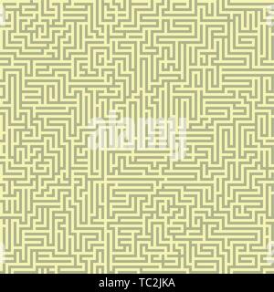 Vector illustration. Seamless maze background in soft beige. Extended landscape. Stock Vector