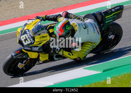 SCARPERIA,FIRENZE ITALY JUNE 1 2019 Francesco Bagnaia of Italy and Parma Racing in action during the of 2019 Italian Grand Prix at Mugello on June 1 2019 (Photo by Marco Iorio) Stock Photo