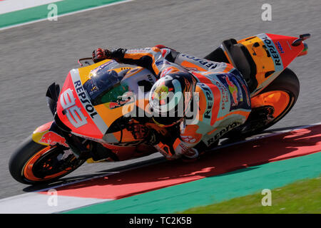 SCARPERIA,FIRENZE ITALY JUNE 1 2019 Jorge Lorenzo of Spain and Repsol Honda Team in action during the of 2019 Italian Grand Prix at Mugello on June 1 2019 (Photo by Marco Iorio) Stock Photo