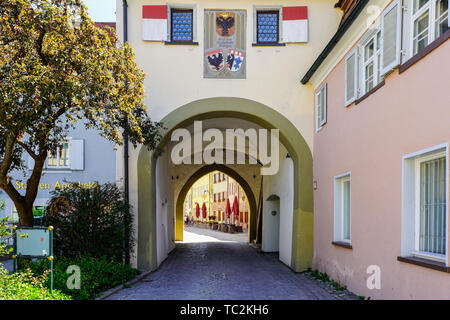 Martin´s gate in Wangen im Allgäu, Baden-Württemberg, Germany. A historic city in east Baden-Wuerttemberg. Stock Photo