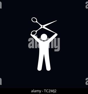 Hairdresser icon logo, vector sign symbol for design Stock Vector