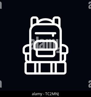 Backpack icon logo, vector sign symbol for design Stock Vector