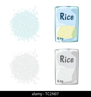 grain,packet,rice,white,seed,cereal,heap,short,storage,unpolished,wholesale,farm,harvest,product,crop,ecological,diet,cooking,food,organic,raw,agricultural,Asian,Japanese,set,vector,icon,illustration,isolated,collection,design,element,graphic,sign, Vector Vectors , Stock Vector