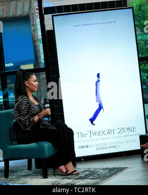 New York, USA. 4 June, 2019. Sanaa Lathan at the BUILD Series discussing the new CBS 'Twilight Zone' series episode entitled 'Replay' at BUILD Studio. Credit: Steve Mack/Alamy Live News Stock Photo