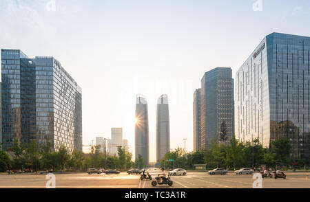 Chengdu Chengnan Business District Stock Photo