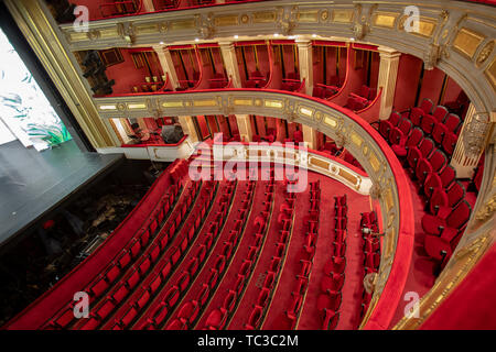 Interior of National Theater Opera House in Belgrade, Serbia. Stock Photo