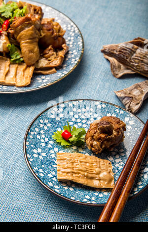 Dried bamboo shoots roast meat, delicious Stock Photo