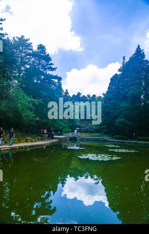 Jiangxi Lushan scenery picture, including Pokou scenic map, embroidery valley scenic map, flower path such as Qin Lake scenic map and so on Stock Photo