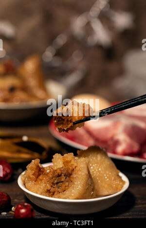 Delicious Zongzi, Chinese traditional Dragon Boat Festival Zongzi Stock Photo