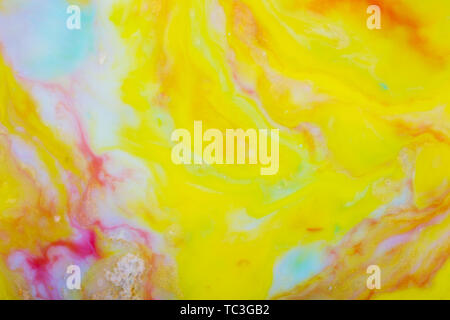 Abstract background of colored propylene pigment formation Stock Photo