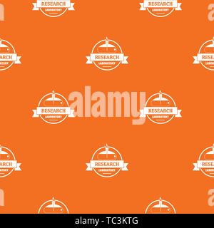 Research laboratory pattern vector orange Stock Vector