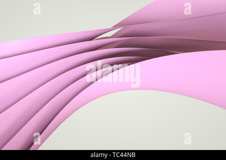 Three-dimensional rendering, pink flow background Stock Photo