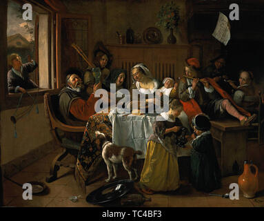 Jan Steen - The Merry Family - 1668 Stock Photo - Alamy