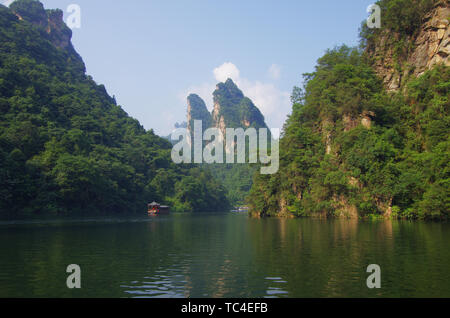 Baofeng Lake Scenery in Zhangjiajie, Hunan Province Stock Photo