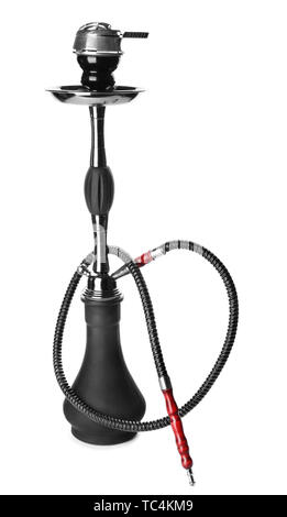 Modern hookah on white background Stock Photo