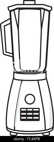 Retro kitchen blender cartoon vector on white Stock Vector Image & Art -  Alamy