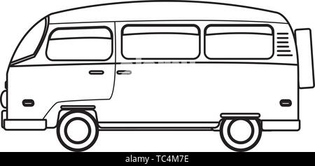 van clipart black and white