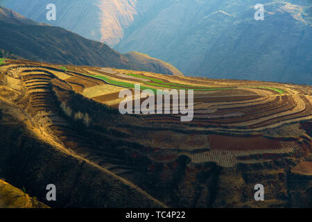A map of red land in Yunnan Stock Photo - Alamy