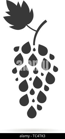 simple black grape icon on white background Stock Vector