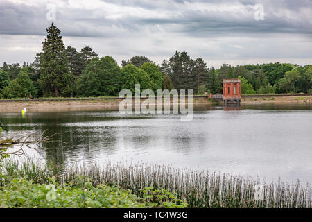 Edwarding water tower at Sywell Country Park, Northamptonshire, uk. Stock Photo