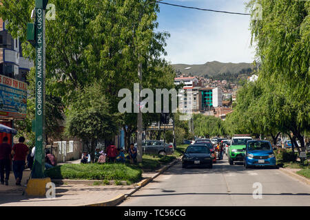 South America, Peru, Lima, aerial photography, churches, temples, streets, hotels, roads, roads, cities, crowds, life, religion, junctions Stock Photo