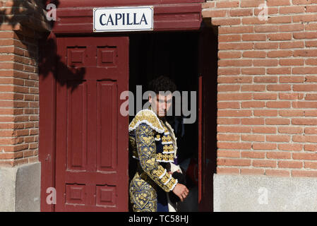 Spanish matador Tomas Campos is seen being tossed by a Las Ramblas ...