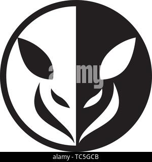Small Animal Circular Logo Isolated Vector Illustration Stock Vector