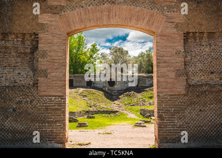 archaeology ruins roman civilization catacombs in Rome Tivoli - Lazio - Italy Stock Photo