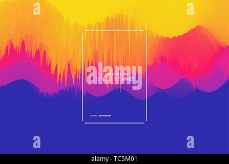 Abstract wavy background. Dynamic effect. Vector illustration. Can be used for advertising, marketing, presentation. Stock Vector
