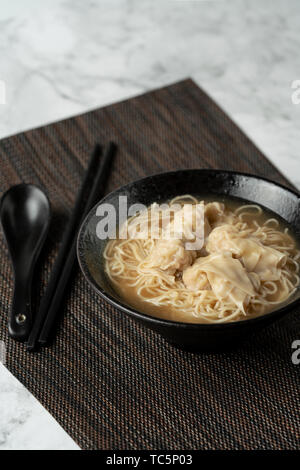 Cloud noodles on white marble Stock Photo