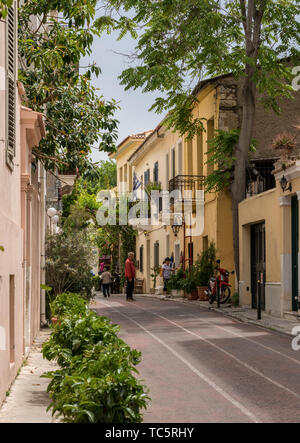 Ancient residential district of Plaka in Athens Greece Stock Photo