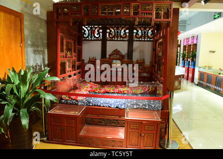 Ancient bed of Ming and Qing dynasties Stock Photo