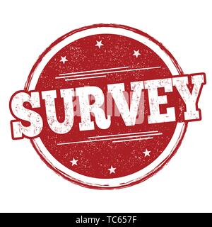 Survey sign or stamp on white background, vector illustration Stock Vector