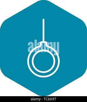 Xmas ball tree toy icon, outline style Stock Vector
