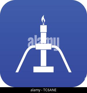 Gas flaring icon digital blue Stock Vector