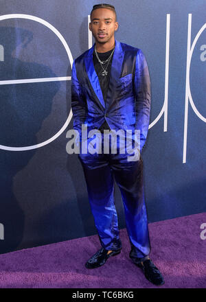 Hollywood, United States. 04th June, 2019. HOLLYWOOD, LOS ANGELES, CALIFORNIA, USA - JUNE 04: Actor Algee Smith arrives at the Los Angeles Premiere Of HBO's 'Euphoria' held at the ArcLight Cinerama Dome on June 4, 2019 in Hollywood, Los Angeles, California, United States. ( Credit: Image Press Agency/Alamy Live News Stock Photo