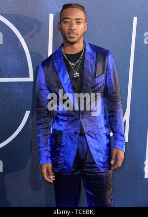 Hollywood, United States. 04th June, 2019. HOLLYWOOD, LOS ANGELES, CALIFORNIA, USA - JUNE 04: Actor Algee Smith arrives at the Los Angeles Premiere Of HBO's 'Euphoria' held at the ArcLight Cinerama Dome on June 4, 2019 in Hollywood, Los Angeles, California, United States. ( Credit: Image Press Agency/Alamy Live News Stock Photo