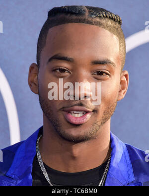 Hollywood, United States. 04th June, 2019. HOLLYWOOD, LOS ANGELES, CALIFORNIA, USA - JUNE 04: Actor Algee Smith arrives at the Los Angeles Premiere Of HBO's 'Euphoria' held at the ArcLight Cinerama Dome on June 4, 2019 in Hollywood, Los Angeles, California, United States. ( Credit: Image Press Agency/Alamy Live News Stock Photo