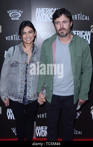 Los Angeles, CA, USA. 5th June, 2019. Floriana Lima, Casey Affleck at arrivals for AMERICAN WOMAN Premiere, ArcLight Hollywood, Los Angeles, CA June 5, 2019. Credit: Priscilla Grant/Everett Collection/Alamy Live News