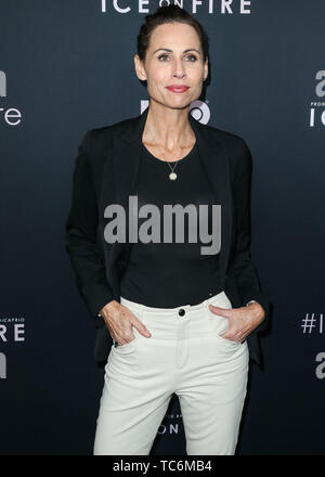 Los Angeles, United States. 05th June, 2019. LOS ANGELES, CALIFORNIA, USA - JUNE 05: Actress Minnie Driver arrives at the Los Angeles Premiere Of HBO's 'Ice On Fire' held at the Los Angeles County Museum of Art on June 5, 2019 in Los Angeles, California, United States. (Photo by Xavier Collin/Image Press Agency) Credit: Image Press Agency/Alamy Live News Stock Photo